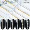 Hot Nail Art Schmuck Ins beliebte Gold und Silber Legierung Metall Kette Nagel Dekoration