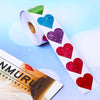 Colorful Love Heart Pattern Valentine's Day Gift Self-adhesive Pattern Label Sticker