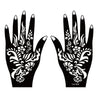 2 Sheets Hand Tattoo Decal Henna Stencil Temporary