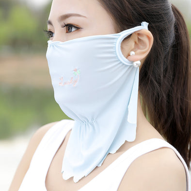 Large Area UV Protection Women's Breathable Sunscreen Mask