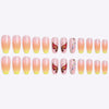 Simple Yellow Gradient Fake Nails Yellow Ballet Shoes Shape Manicure Nail Nail Piece Box