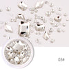 Special-Shaped Crystal Rectangle Glass Rhinestone Mixed Set Box