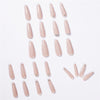 Evaporated Milk Tea Color Full Diamond Long Ballet Wear Nail Finished Nail Patch