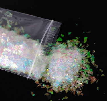 Holografische AB-Glitzerflocken für Nägel, glitzernde Pailletten, unregelmäßige Pailletten, DIY-Gelpolitur, Maniküre, Nagelkunst, Dekorationen, Zubehör