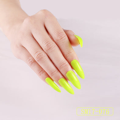 Positive Rred Long Pointed Oval False Nails