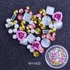 Nail Art Metal Flower Cat's Eye Jade Shaped Pointed Rhinestone Nail Art Pearl Jewelry