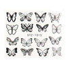 Nail Art Sticker Retro Watercolor Big Butterfly Nail Watermark Sticker