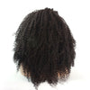 Dark Brown African Fashion Small Curly Wig, Chemical Fiber Half Hand Crochet Front Lace Headgear