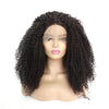 Dark Brown African Fashion Small Curly Wig, Chemical Fiber Half Hand Crochet Front Lace Headgear