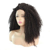 Dark Brown African Fashion Small Curly Wig, Chemical Fiber Half Hand Crochet Front Lace Headgear