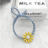 Literature And Art Little Daisy Hair Ring Elegant Style Lovely Flower Hair Rope Baby Hair Elastic Band Suit