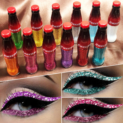 Farbe Eyeliner Glitter Bleistift Frauen Party Smoky Sexy Augen Liner Diamant Glänzende Glitter Eyeliner Make-Up Kosmetik Schönheit