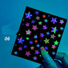 Fluorescent Color Five-Pointed Star Bow Nail Adhesive Applique