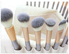 Persischer Make-up-Pinselanzug Reisweißer Make-up-Pinsel, Champagnerfarbener Pinselgriff Make-up-Pinsel ohne