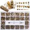 21 Grid Boxed Nail Strass Flache Glas Nagel Strass Schmuck Set