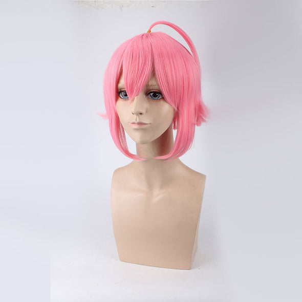 Pink upturned cosplay wig