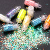 DIY 48 color glass bottle glitter sequin manicure jewelry