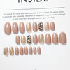 False Nail Patches Nude Medium Long Nail