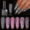 Laser Cat Eye Gel Nagellack Maniküre Crystal Diamond In The Debris Cat Eye Gellack