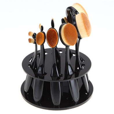 Round makeup brush holder