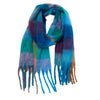 Men's And Women's Round Yarn Coarse Tassel Plaid Scarf