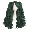 Big wave wig set double ponytail