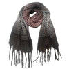 European And American Ladies Shawl Gradient Color Tassel Scarf