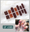 3D metal gradient nail stickers