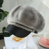 Women's Winter Mink Fur Fashion All-matching Beret