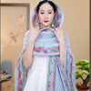 Casual Versatile Personality Border Dark Pattern Shawl Scarf