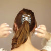 Women's hair string pearl ornament hairpin curler