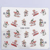 Explosion models Christmas series water transfer nail stickers nail stickers full stickers nail jewelry watermark stickers