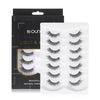 Накладні вії Cat Eye Wispy Faux Mink Lashes Natural Look, 10mm, 3D Vegan 7 Pairs Full Strip Clear Band (BO22-2) 