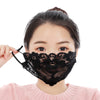 Sweet Flower Embroidered Lace Mask  Ladies Adjustable Ear Rope Mesh