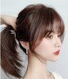 Real Hair Wig Mechanism 3D Air Bangs Wig