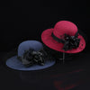 Net Yarn Flowers Woolen Basin Hat Female European And American French Hepburn Style