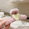 Korea Dongdaemun Love Plush Autumn Winter Grab Clip