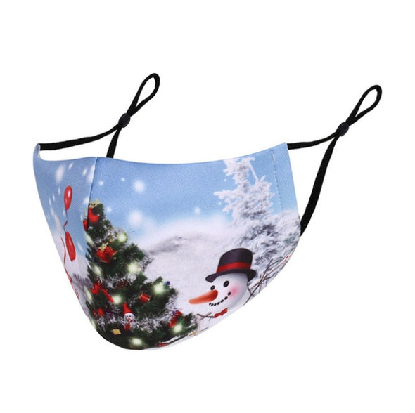 Washable and reusable Christmas printed mask