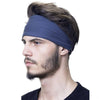 Sports stretch solid color striped running headband