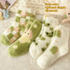 Mink Fur Socks Female Cartoon Animal Cute Warm Sleep