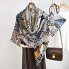 Prosperous Double-sided Same Color Printing Silk Wool Scarf