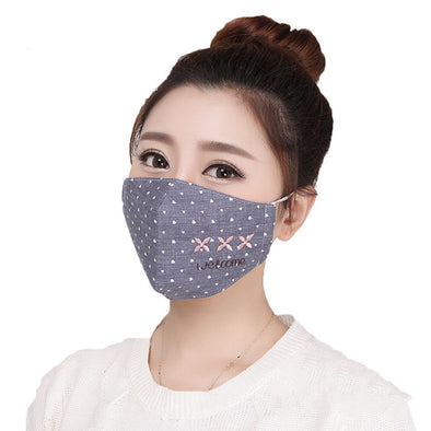 Face mask female autumn and winter models dust and fog