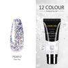 12 farbe Nail art Glitter Pulver Verlängerung Gel Nail art Pailletten Verlängerung Gel Schmerzlos