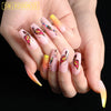 Yellow ballet shoes shape nail plate