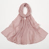 Breathable Bright Silk Chiffon Island Wrinkle Scarf Solid Color