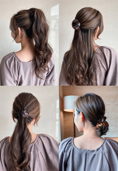 Korean Retro Geometric Elastic Hair Loop