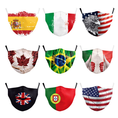 Children's flag calico mask