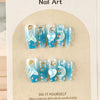 Ручна фототерапія Wear Mermaid Love Nail Tips Gradient Star Moon Pearl Nails Patch