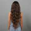 Dark Brown Dyed Light Brown Bangs Long Curly Hair Wigs Mechanism Headgear