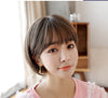 Wig female short hair Korean air bangs bobo wave head realistic chemical fiber wig headgear